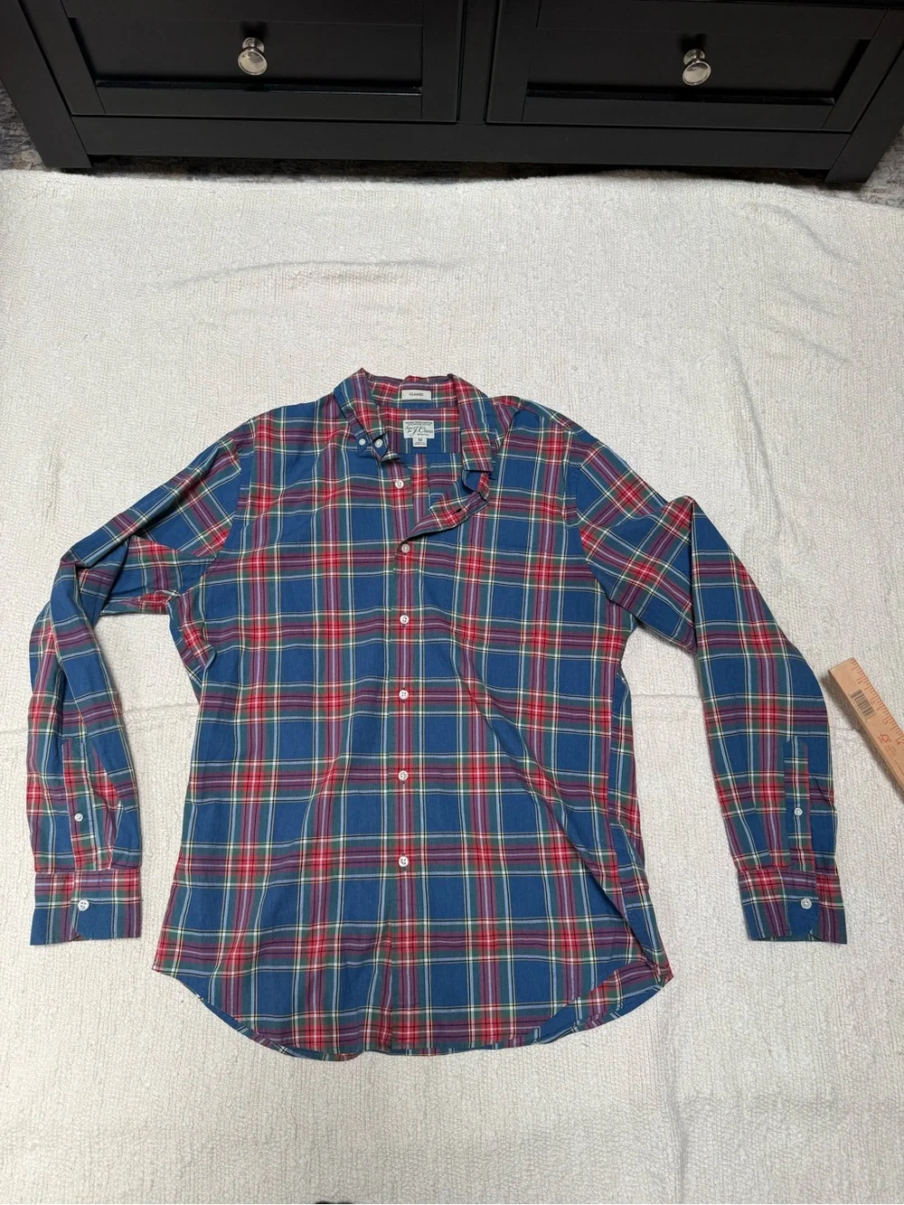 J.CREW Secret Wash Shirt Plaid Size Medium